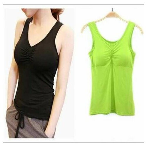 New Padded Bra Tank Top Women Modal Spaghetti Solid Cami Top Vest Female Camisole With Built In Bra 2019 Fitness Clothing