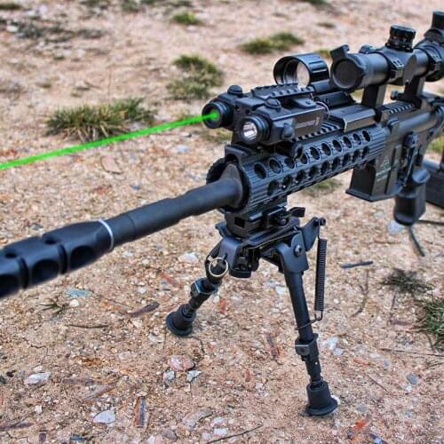Hunting White LED/ GREEN light COMBINED Rifle Picatinny Railed Green Beam Laser Sight with Gun Light
