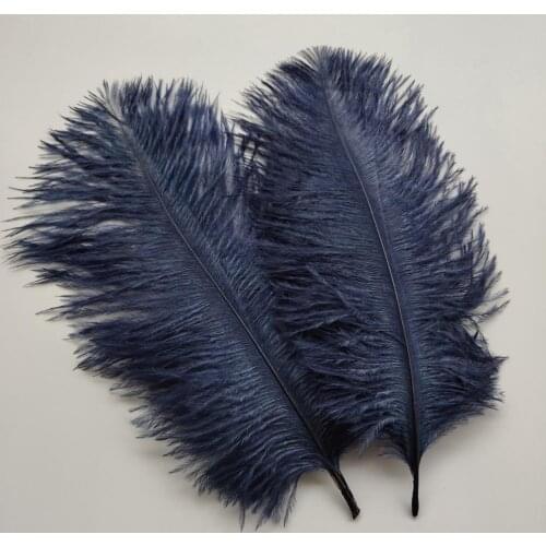 Wholesale 10pcs Beautiful Navy High Quality 6-8 inches/15-20cm Ostrich Feather For Wedding Decoration Handmade