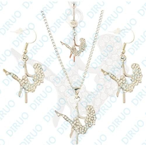 Wholesale Pole Dancing Girl Navel Belly Ring Dancing Girl Necklace Earring Belly Ring Body Piercing Jewelry