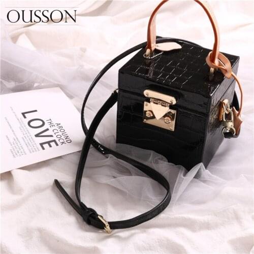 OUSSON 2021 New Design Crossbody Bag Fashion Elegant Small Square Box Tote Handbag Bag For Woman