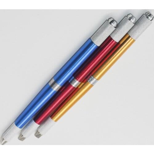 Manual third -head Permanent Eyebrow Tattoo Pen Embroidered Eyebrow Makeup Tattooing Machine Microblading Pen 10 pcs
