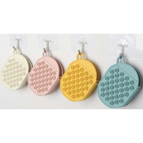 Silicone Bath Body Brush Peeling Exfoliating Shower Body Brush Bath Shower Towel Silicone Body Back Exfoliator Massage Tool