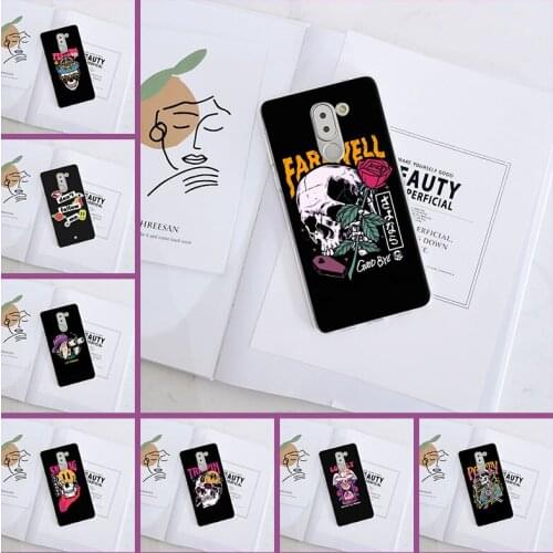 Skull Skeleton Flower Quote Phone Case For Huawei Honor 4C 5C 6A 6C Pro Cases For Huawei Honor 6 5A 4X 5X 6X Silicone Back Cover