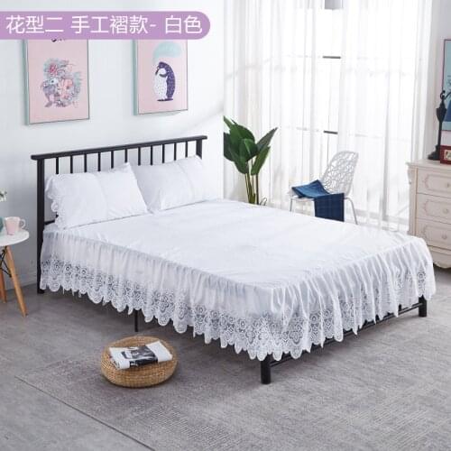 Comfortable Plain Box Pleated Base Platform Bedspread ,Valance Sheets ,15 Inch Height