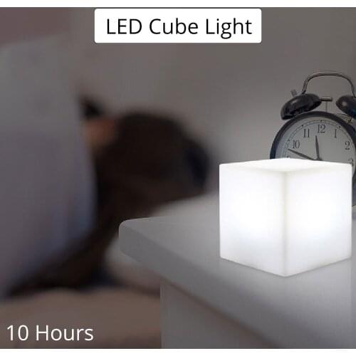 Dimmable LED Cube Night Light Remote LED PE 16 Colors Rechargeable Bedside For Glow Light Home Decor Lights