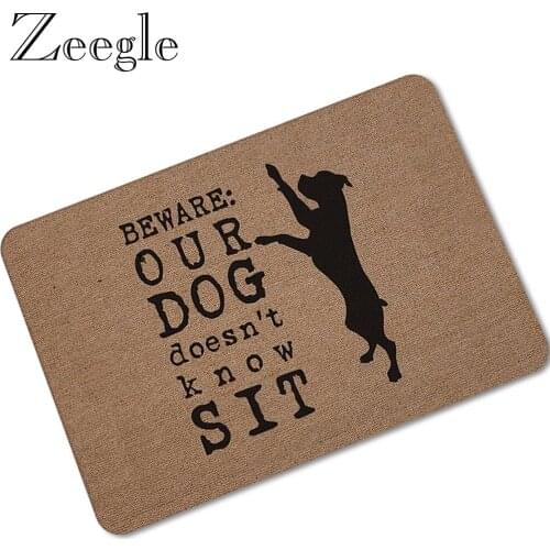 Zeegle Doormat Rubber Floor Mat Non-slip Bathroom Doormat Kitchen Rug Bedroom Carpet Waterproof Outdoor Rug Hallway Mat