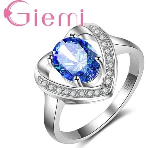 Women Elegant Stackable Hollow Heart Rings for Wedding & Bridal High-End 925 Sterling Silver Engagement Jewelry Wholesale