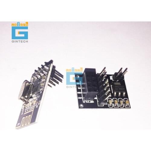 1 set= module+adapter 8 Pin NRF24L01 Wireless Transceiver Module 24L01+ socket + Adapter Plate Board