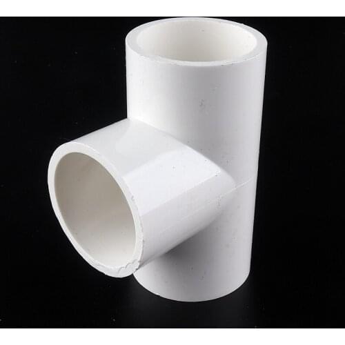 1pc Big Size 63~200mm PVC Pipe Equal Tee 3 Ways Connector Fittings Irrigation System Water Supply White Hard Tube Connectors