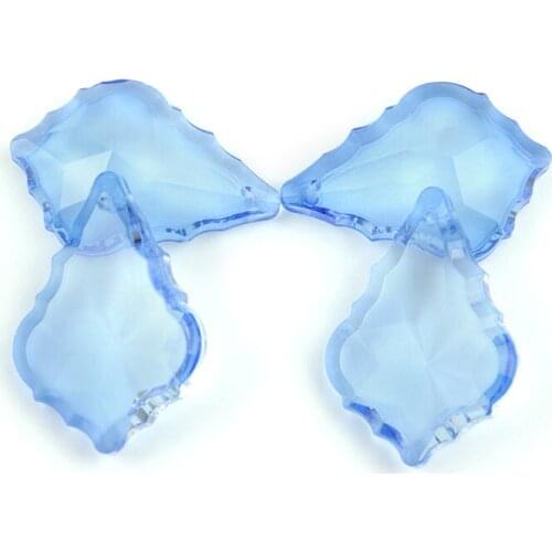 10pcs/Lot Light Sapphire Crystal Chandelier Pendants Glass Prism Parts For Beauty Decoration