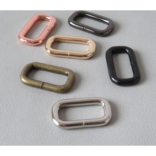 20Pcs/Lot 25mm Webbing Metal Buckle For Bag Backpack Straps Accessory Belt Loop Ring Pet Dog Martingale Collar Sewing Clasps