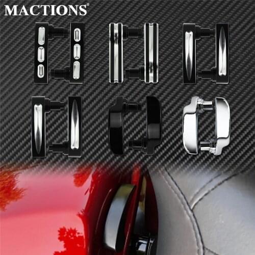 2xMotorcycle Saddlebag Lid Lifter Aluminum Black/Chrome For Harley Touring Electra Glide Road Street Glide Road King 2014-2019