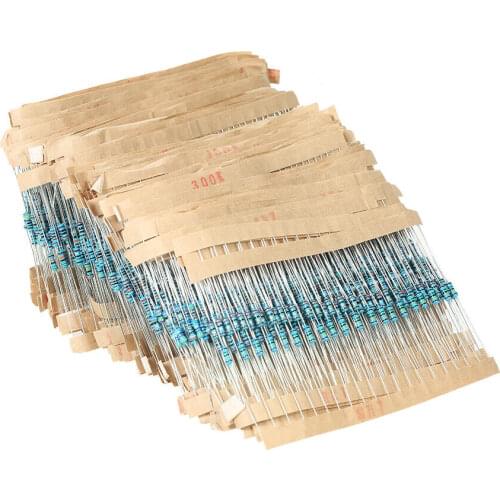 Hot Sale 2600 Pcs 130 Values 1/4W 0.25W 1% Metal Film Resistors Assorted Pack Kit