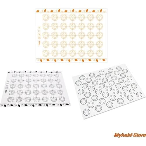 Non-stick Macaron Baking Mat Silicone Baking Mat Dough Kneading Rolling Pad for Macaroon Cookie Pastry Oven Baking Acessories
