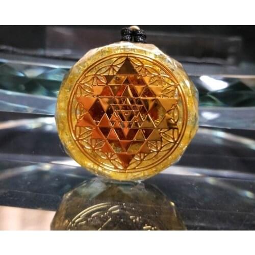 AURAREIKI Orgonite Crystal Energy Pendant Necklace Healing Help Love Fortune Pendant Men And Women Transfer Chakra Necklace