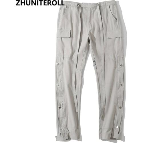 Vintage Harajuku Cargo Pants Men 2021 Pants Multi Pockets Hip Hop SweatPants Fashion Baggy Joggers Trousers Streetwear Clothing