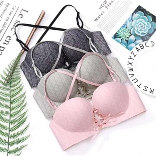 Lingerie Mulher Womens Bras Bralette Push Up Bra Girl Sexy Underwear Brassiere Seamless Black Bra for Female A B C Cup