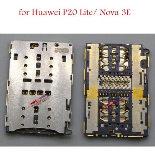 For Huawei P20 Lite/ Nova 3E SIM Card Reader Card Slot Tray Holder Connector Socket for Huawei P20Lite Repair Spare Parts