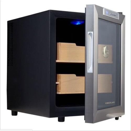 Two layers Black Fashion Cigar Box Moisturizing cabinet Smoking Men Gadget accessories Home electronic item Fathers Gift