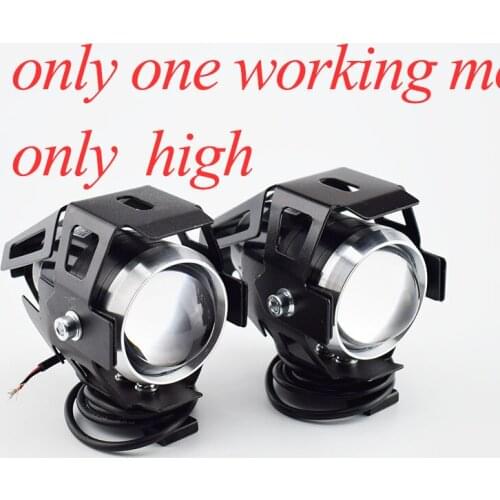Motorcycle headlights U5 Spotlight LED 125w 12v motor auxiliary Lamp 3000LM Driving Light Motorbike Fog Light Headlight DRL