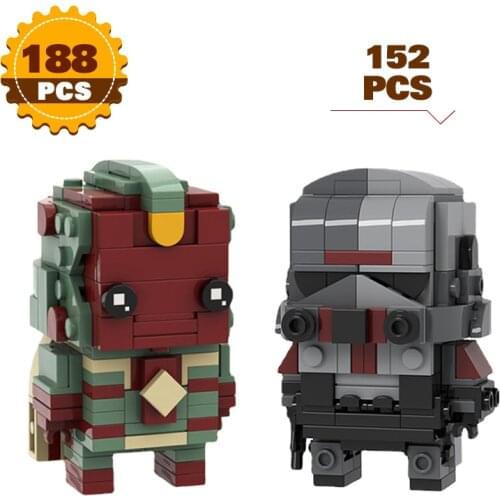 MOC WARS WandaVisionded TV Brickheadz Building Block Movie Anime Figures Wandaed Cartoon Character Brick Children Toys Gift