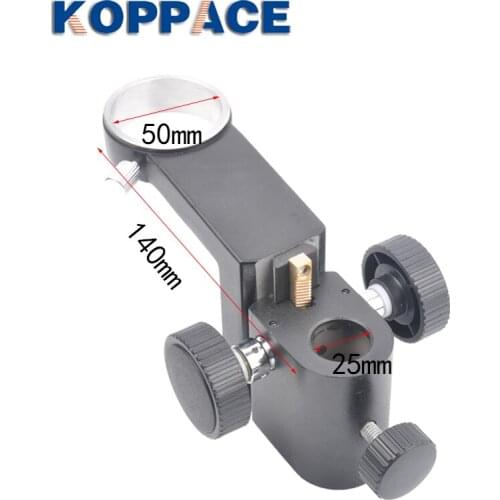 KOPPACE Microscope Focusing Bracket Lens Diameter 50mm Bracket Centre Distance 140mm Column Aperture 25mm Microscope Bracket