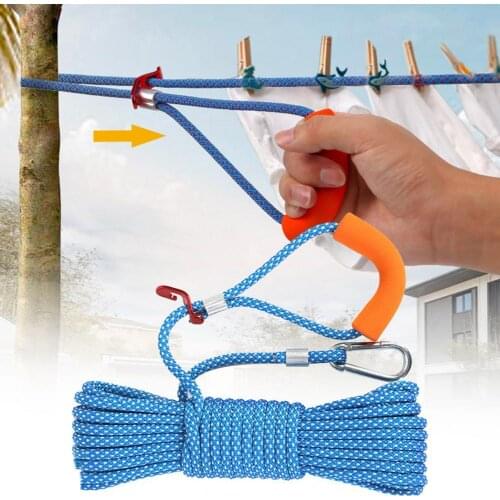 Reusable Practical Dryer Rope Laundry Line Vibrant Color Craft Drying Rope Sponge Handle for Outdoor