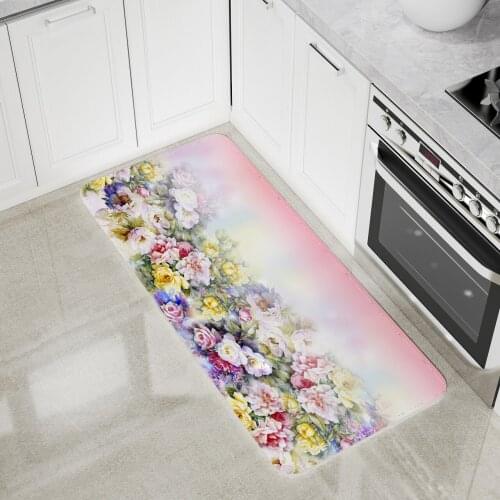 Floor Mat Kitchen Sofa Area Rugs Living Room Bedroom Bathroom Decor Large Carpet Print All Flowers Bloom Together Picnic Mat