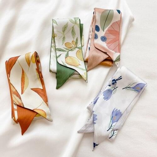 Newn Korean style plaid narrow Decorative streamers womens fashion tie bag with Headband four seasons scarf bag Bandage gift