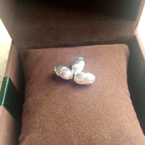 " Fake One Penalty Ten " 8*5MM (5g=22pcs) 925 Sterling Silver Oval Spacers Loose Beads Jewelry Findings