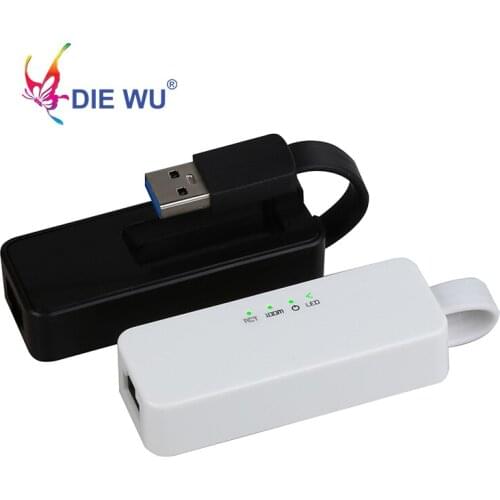Diewu Portable RTL8152 Chips USB 2.0 to RJ45 Network Card Lan Adapter 10/100Mbps For Tablet PC Win 7 8 10 Vista