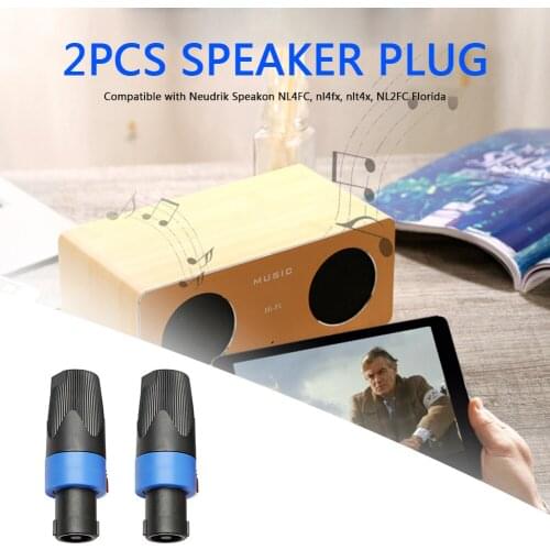 Professional Audio Speaker Plugs Connectors 4 Pole Sound Loudspeaker Space-saving Boxes for Neutrik Speakon NL4FC