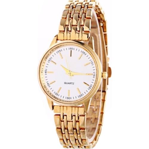 Luxury High Quality Watch Metal Crystal Round Gold Bracelet Wristwatch Fashion Woman Quartz