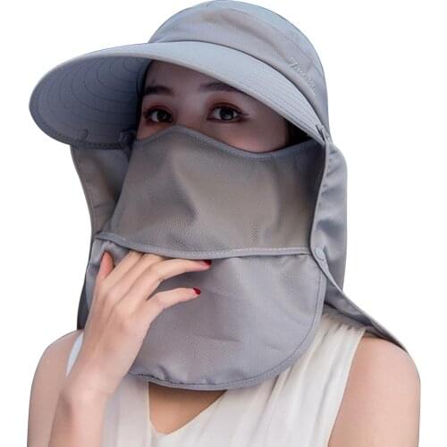 Outdoor Wide Brim Sun Hat Multifunctional Sun Protection Bucket Fishing Hat Cap Dust Proof Cycling Cap For Women