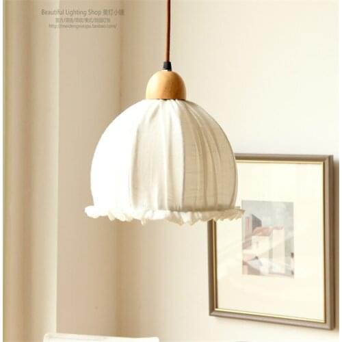 Nordic Modern Pendant Tlights Cotton and Hemp Country Day Tea Room Bedside Bedroom Livingroom Dininglight Lamp Shade Lamps