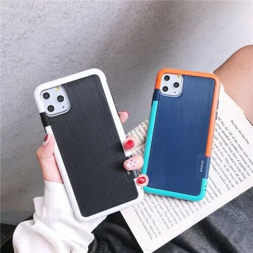 Ultra Slim 3 Color Hybrid Anti-slip Shockproof Phone Case for iphone 11 PRO MAX XS XR Soft Silicone Cover For iphone 7 8 6S Plus