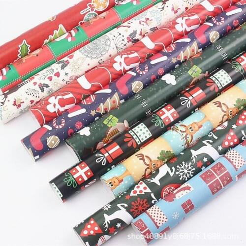 Wrapping paper Aluminum Foil Gradient Holiday gift paper Christmas series Wedding gift wrapping paper 75*52cm