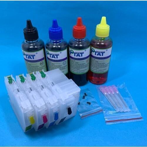 YOTAT 4*100ml Dye Ink + Refill Ink Cartridge LC3219XL LC3219 (LC3217) for Brother MFC-J5330DW J5335DW J5730DW J5930DW MFC-J6530D
