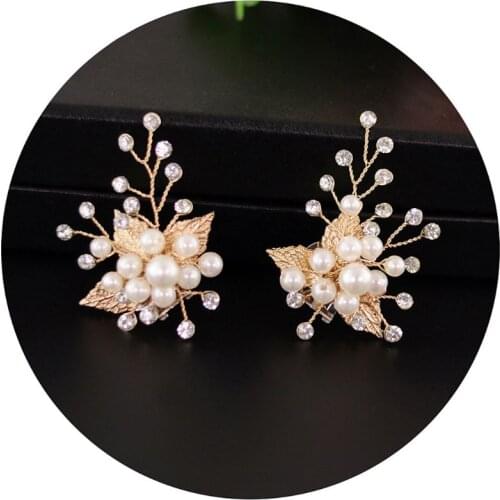 Shoe Clip Gold Leaf Alloy Wedding Shoes High Heel Decoration Women Sandals Charms Luxury Fashion Ornament DIY Clothing