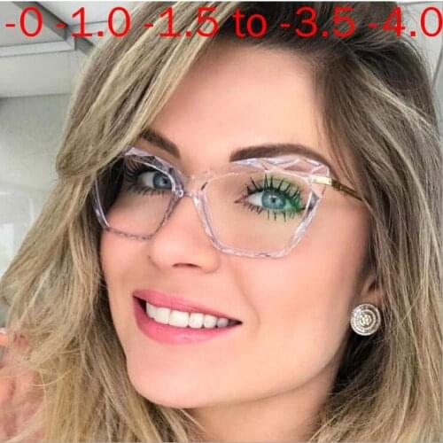 2020 New Finished Lady Sunglasses Photochromic Myopia Glasses Women Chameleon Anti-glare Change Color Lens UV400 with Box NX