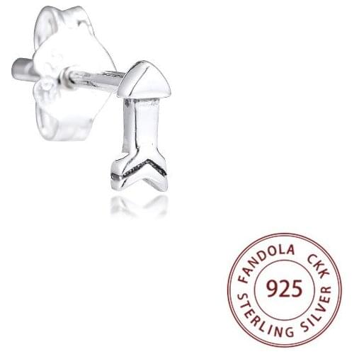 Fandola 925 Sterling Silver Earring My Arrow Single Stud Earrings for Women Fashion Jewelry pendientes brincos