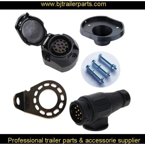 13 Pin trailer connector plastic round trailer socket pug /boat/ caravan/ motor home/ car/ auto/ truck/ RV trailer parts