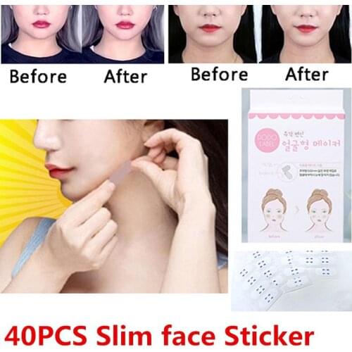 40pcs lift face sticker Thin face stick face artifact invisible sticker lift chin Medical tape makeup face lift tools
