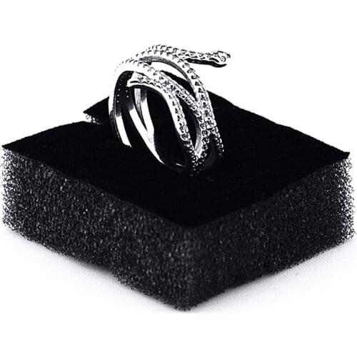 925 Sterling Silver Silver Snake Ring Cubic Zirconia For Jewelry Women Anniversary Gift