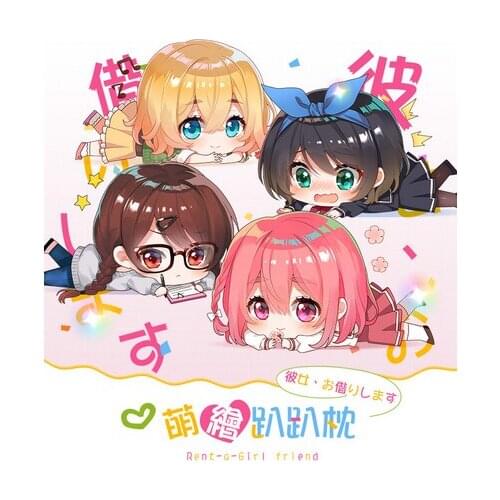 Rent A Girlfriend Mizuhara Chizuru Ichinose Sakurasawa Sumi Cosplay Cartoon Plush Stuffed Doll Sofa Cushion Throw Pillow Gift