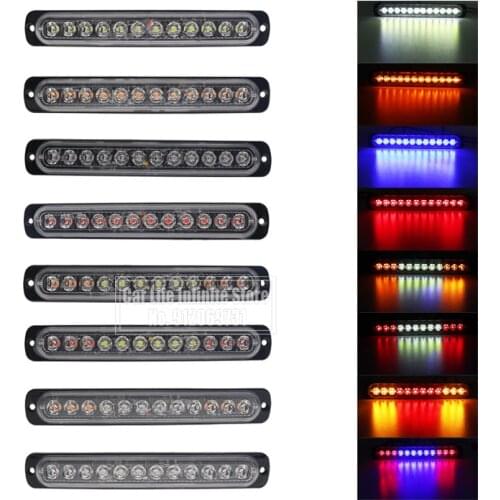 Emergency Strobe Stroboscope Warning Side Marker Blinking 12LED Light Bar Police Flash Good 12V/24V Light For Car Vehicles