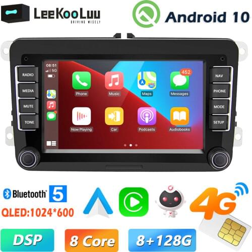 LeeKooLuu 2 Din Android Car Radio GPS For VW / Volkswagen Skoda Octavia golf 5 6 touran passat B6 polo Jetta 2Din Radio Coche