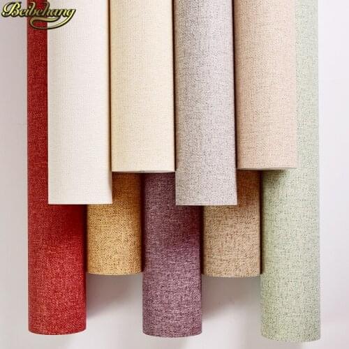 Beibehang Simple linen straw pure color wallpaper Deep embossed wallpapers for living room Bedroom TV background wallpaper roll