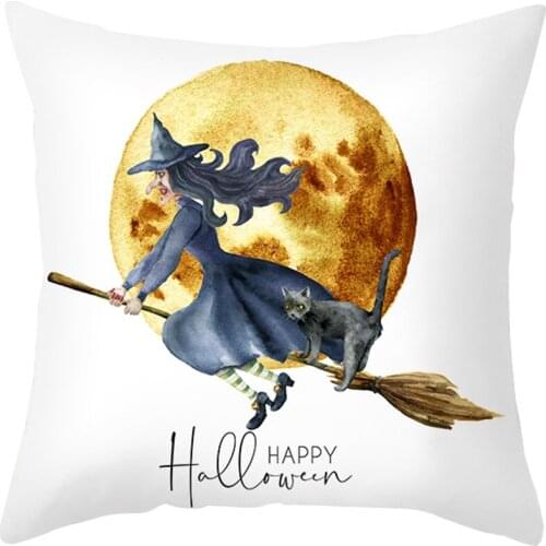 24 Styles Halloween Pumpkin Witch Fall Harvest Thanksgiving Day Peach Pillow Case Sofa Cushion Cover Home Decor Pillow Cover